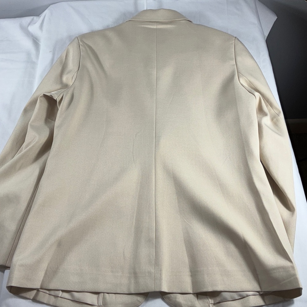 PRETTYGARDEN Women's Spring  Medium Khaki Business Casual Blazers Notch Lapel - Picture 6 of 6